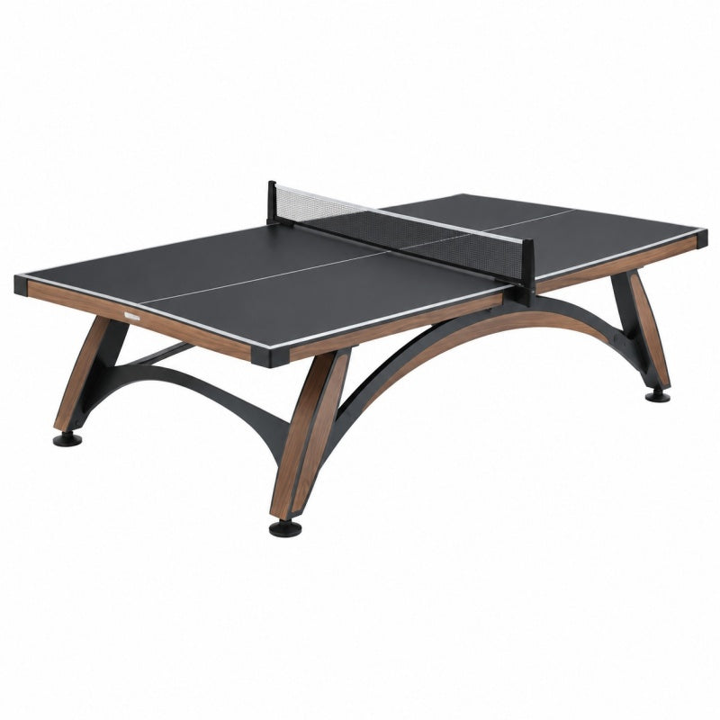 Stół do tenisa stołowego 274 x 152 x 76 cm czarny z metalową konstrukcją do gry wewnętrznej